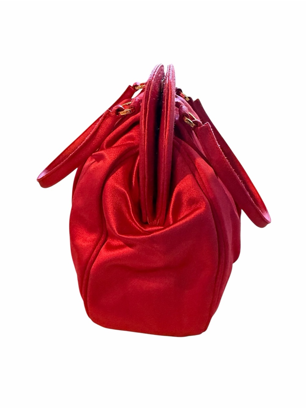 Authentic Prada Pink Satin Mini Bag with Gold Logo & magnetic snap closure - Picture 3 of 8